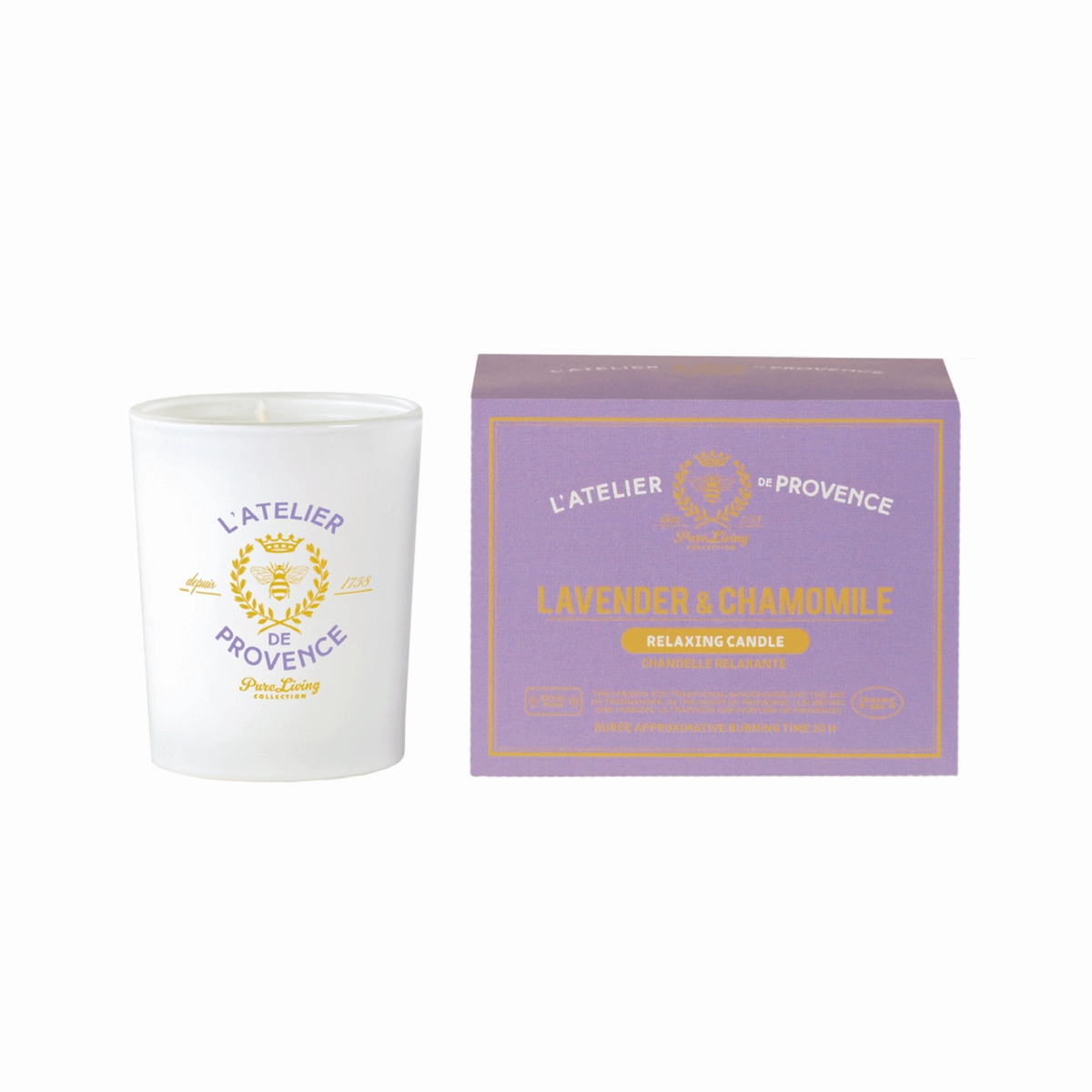 Lavender & Chamomile Relaxing Scented Soy Candle