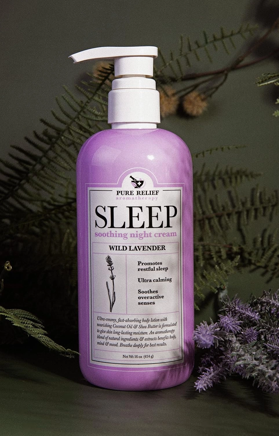 Lavender Sleep Body Lotion Shea Butter   Coconut Oil Body Cream Skin Care Moisturizer To Promote Better Rest W/Natural Soothing Herbal Extracts, Aromatherapy Night Cream, 16 Oz (2-Pack)
