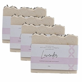 Lavender Soap Collection Soap Bar – Skin Renewing, Vegan-Friendly with Lavender & Tea Tree Oil – Deep Cleansing & Nourishing for Glowing Skin – 5.8 oz Pack 4