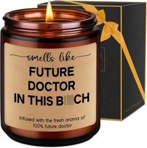 LEADO Candles - Future Doctor Gifts, Med School Gifts for Medical Student - Funny Graduation, Medical School Acceptance, White Coat Ceremony Presents for Future Doctors, Med Students, Women, Men