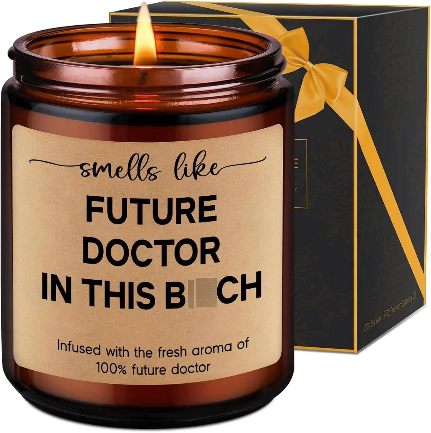 LEADO Candles - Future Doctor Gifts, Med School Gifts for Medical Student - Funny Graduation, Medical School Acceptance, White Coat Ceremony Presents for Future Doctors, Med Students, Women, Men