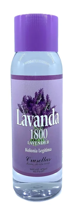 Legitima Agua de Kolonia 1800 Lavender (Lavanda) Splash Cologne 16 Fl. Oz.