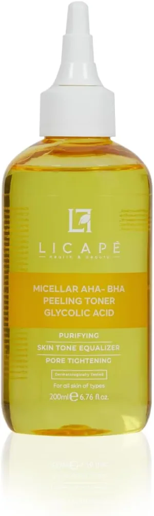 LICAPE® Micellar Glycolic Acid Aha-bha Exfoliating Tonic 200ml