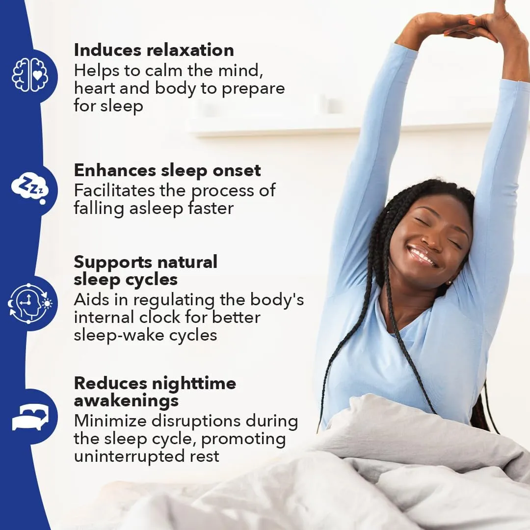 LifeSeasons Rest-ZZZ - Natural Sleep Support Supplement - Fall Asleep & Stay Asleep - Calms Nervous System - Ease Muscle Tension & Restlessness - Low Dose Melatonin GABA & Chamomile - 60 Capsules