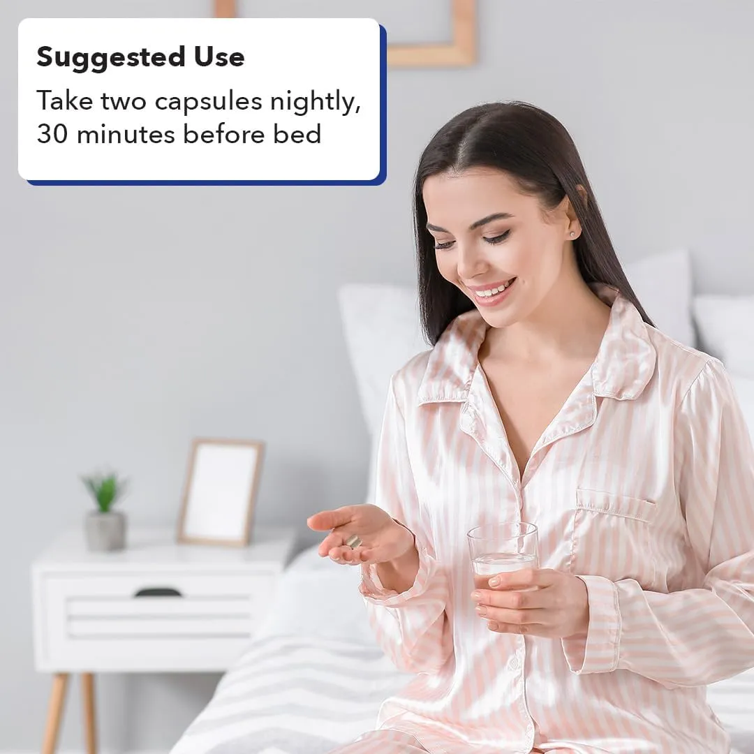 LifeSeasons Rest-ZZZ - Natural Sleep Support Supplement - Fall Asleep & Stay Asleep - Calms Nervous System - Ease Muscle Tension & Restlessness - Low Dose Melatonin GABA & Chamomile - 60 Capsules