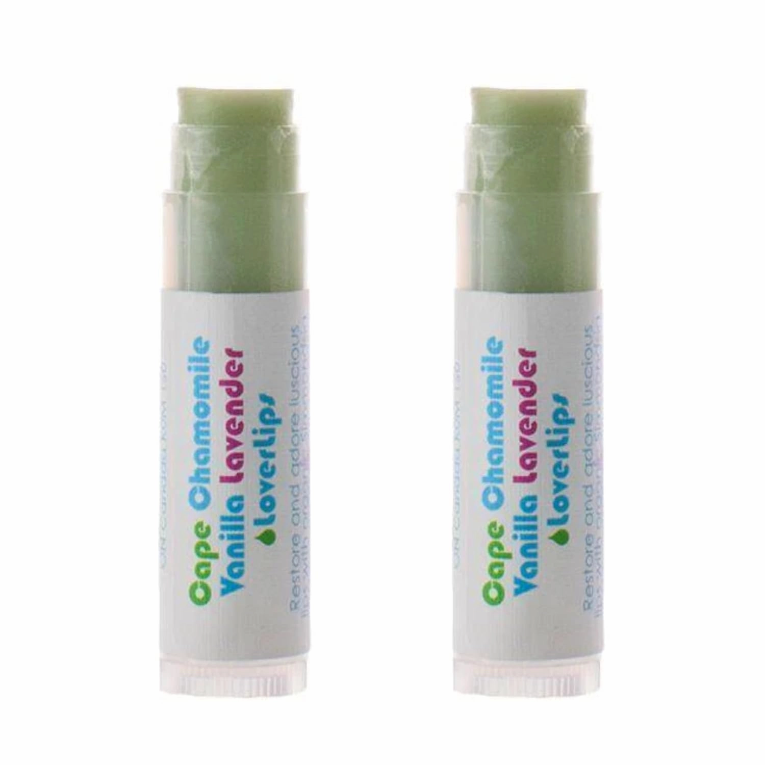 Living Libations - Organic 'Vanilla Chamomile Lover Lips' Lip Balm | Natural, Wildcrafted Clean Beauty (2-pack)