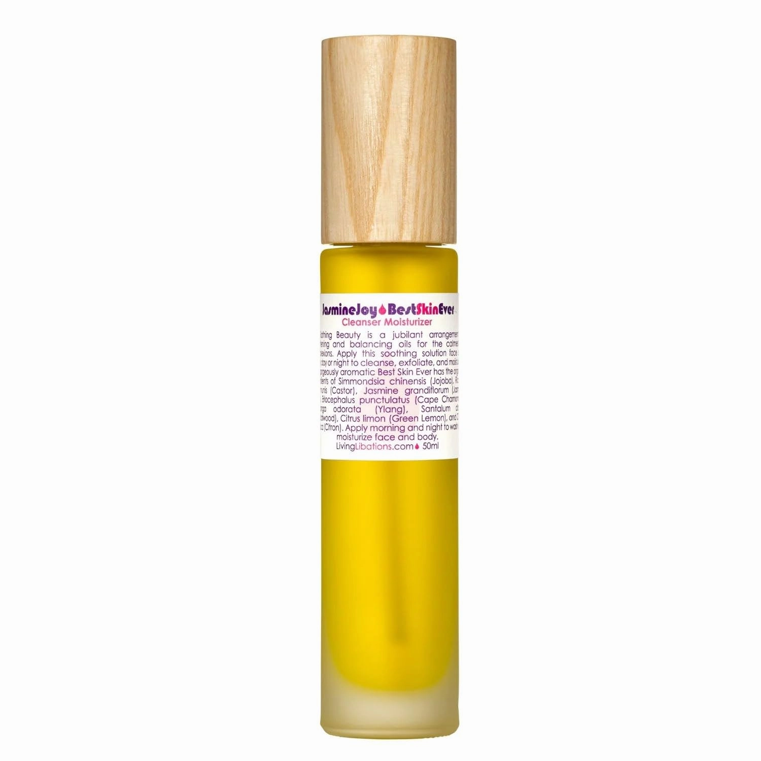 LIVING LIBATIONS - Organic Best Skin Ever All-In-One Facial Cleanser, Exfoliator   Moisturizer | Natural, Wildcrafted, Vegan Clean Beauty (Jasmine Joy, 50 ml)