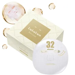 Lululun 32EA Facial Sheet Mask for Anti-Aging & Dull Skin, Hydrating Daily Face Sheet Mask, Japan Deep Skincare Absorption Tech with Perilla Leaf Extract, Vitamins& Green Tea Catechin, PRECIOUS WHITE