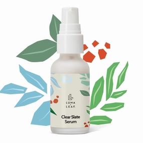 LUMA & LEAF Clear Slate Niacinamide Serum for Face – Redness & Acne Relief with Bakuchiol & Aloe Vera – Hydrating Vegan Daily Face Serum for Oily & Combination Skin