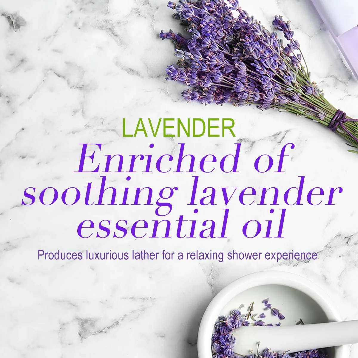 Luseta Lavender and Collagen Body Wash 33.8oz, Lightly Scented Daily Moisturizing Body Cleanser to Soothe & Relax