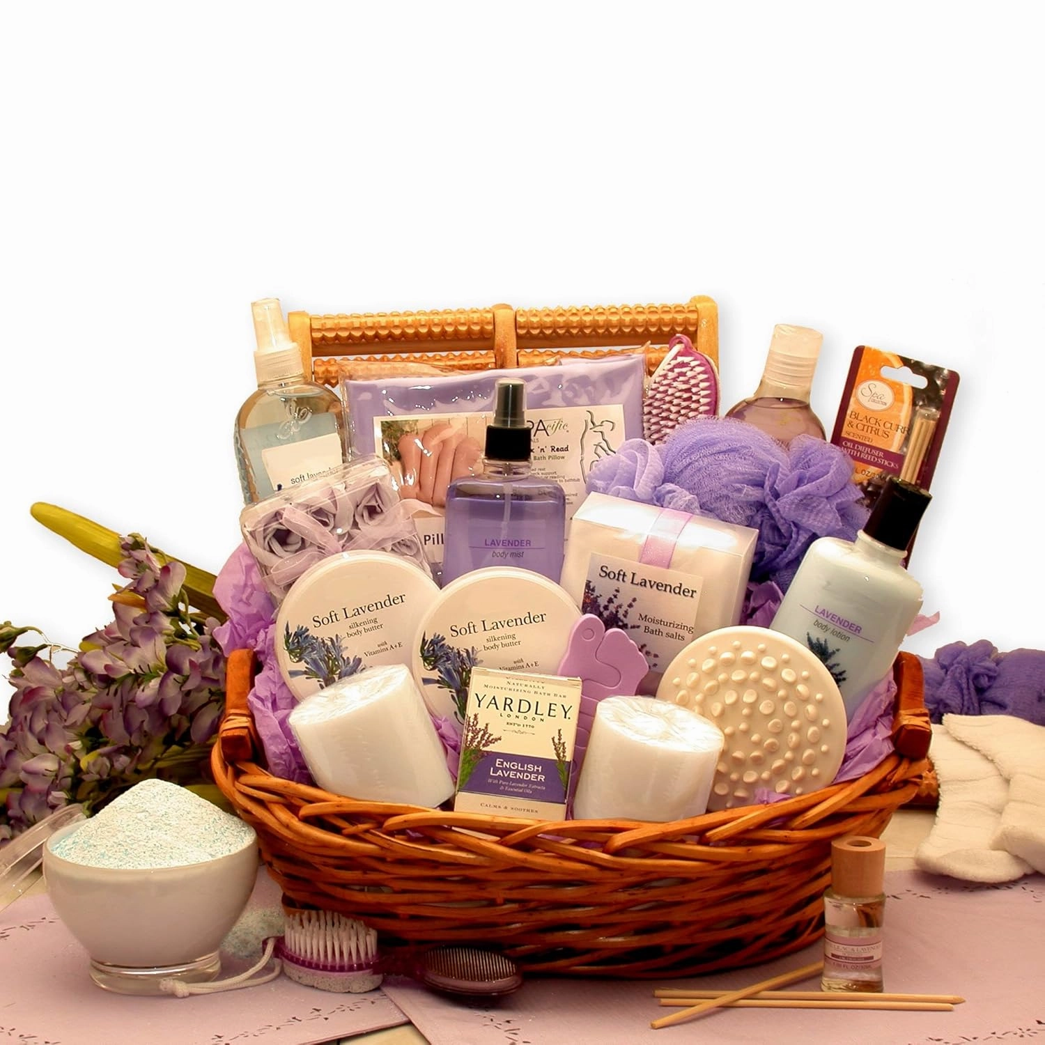 Luxurious Lady Lavender Spa Gift Basket for Women