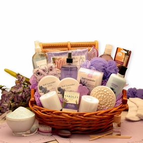 Luxurious Lady Lavender Spa Gift Basket for Women