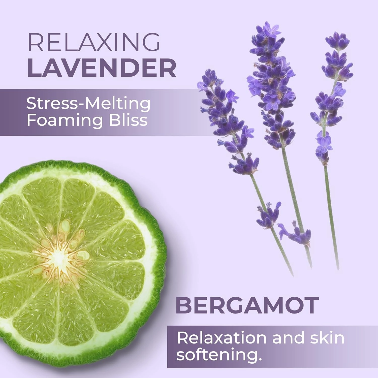 Luxury Foaming Bath - Natural Scented Bubble Bath with Essential Oils and Epsom Salt - Relaxing Lavender Scent, 33.8 fl oz / 1L