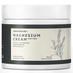 Magnesium Cream for Sleep & Leg Cramps: Soothing Magnesium Lotion with Lavender, Chamomile, Patchouli for Body - Calming & Relaxation Muscle Soreness - 4 fl.oz/120 ml