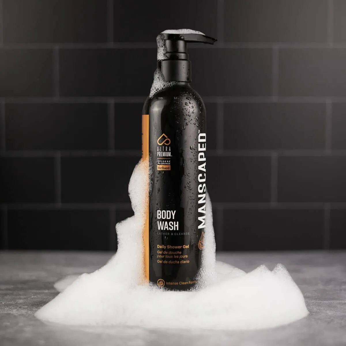MANSCAPED® Men’s UltraPremium Refined® Body Wash, Luxurious Clean Formula Infused with Aloe Vera and Sea Salt, Refreshing and Nourishing Daily Shower Gel for Hydrating Skin, (16 oz), 2 Pack