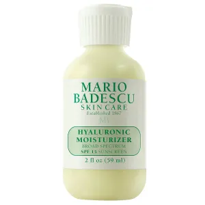 Mario Badescu Face Moisturizer with SPF 15 Aloe, Hyaluronic, or Collagen Face Cream for Women and Men Lightweight, Hydrating, Broad Spectrum Daily Facial Sunscreen for All Skin Types, 2 Fl Oz