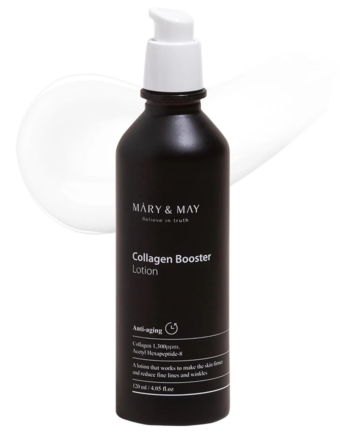 Mary&May Collagen Booster Lotion - Anti Aging, Firming and Elasticity Care with Peptides - Korean Skincare, EWG Green Grade, Hypoallergenic, 4.05 fl.oz.