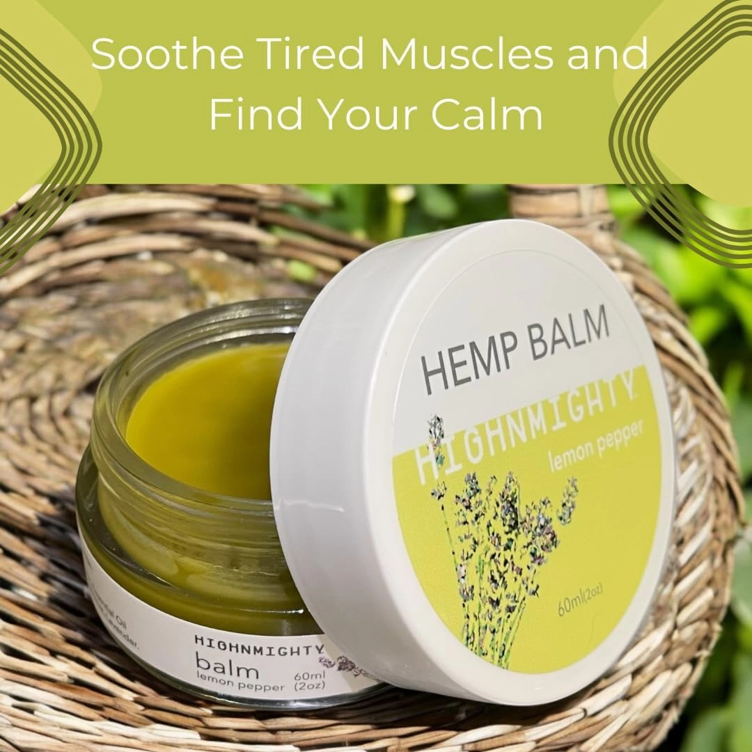 Maximum Strength Lemon Pepper Hemp Balm Salve | Daytime Relief, Relaxing, Natural, Fast-Acting Topical Cream for Muscle Joint Back Knee Shoulder Neck Elbow Hand Foot Relief, 60ml (2oz)