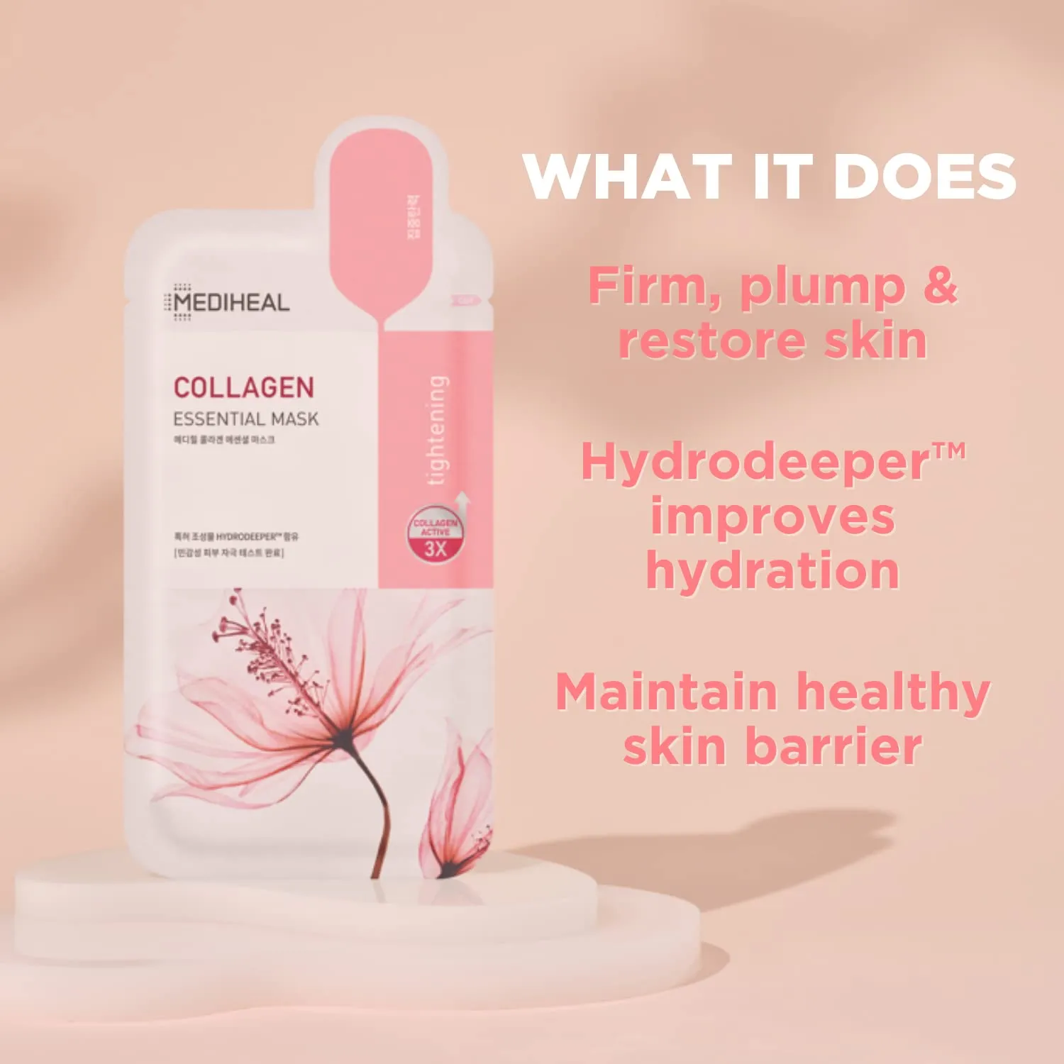 Mediheal Official Best Korean Sheet Mask - Collagen Essential Face Mask 10 Sheets Lifting and Firming For All Skin Types Value Sets