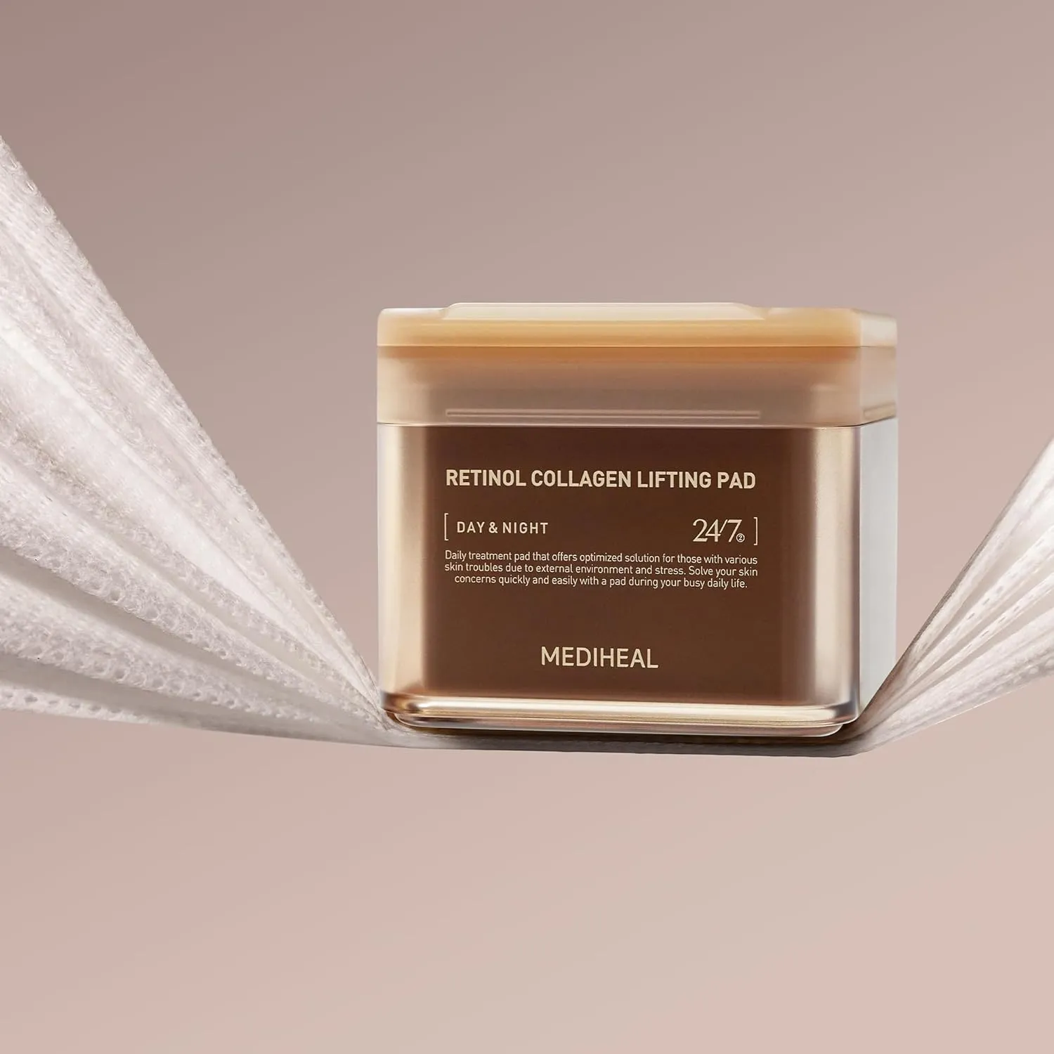 MEDIHEAL Retinol Collagen Lifting Pad - Vegan Face Hypoallergenic Pads with Retinol, Collagen - Lifting Pads for Enhancing Skin Texture Firmness 100 Pads