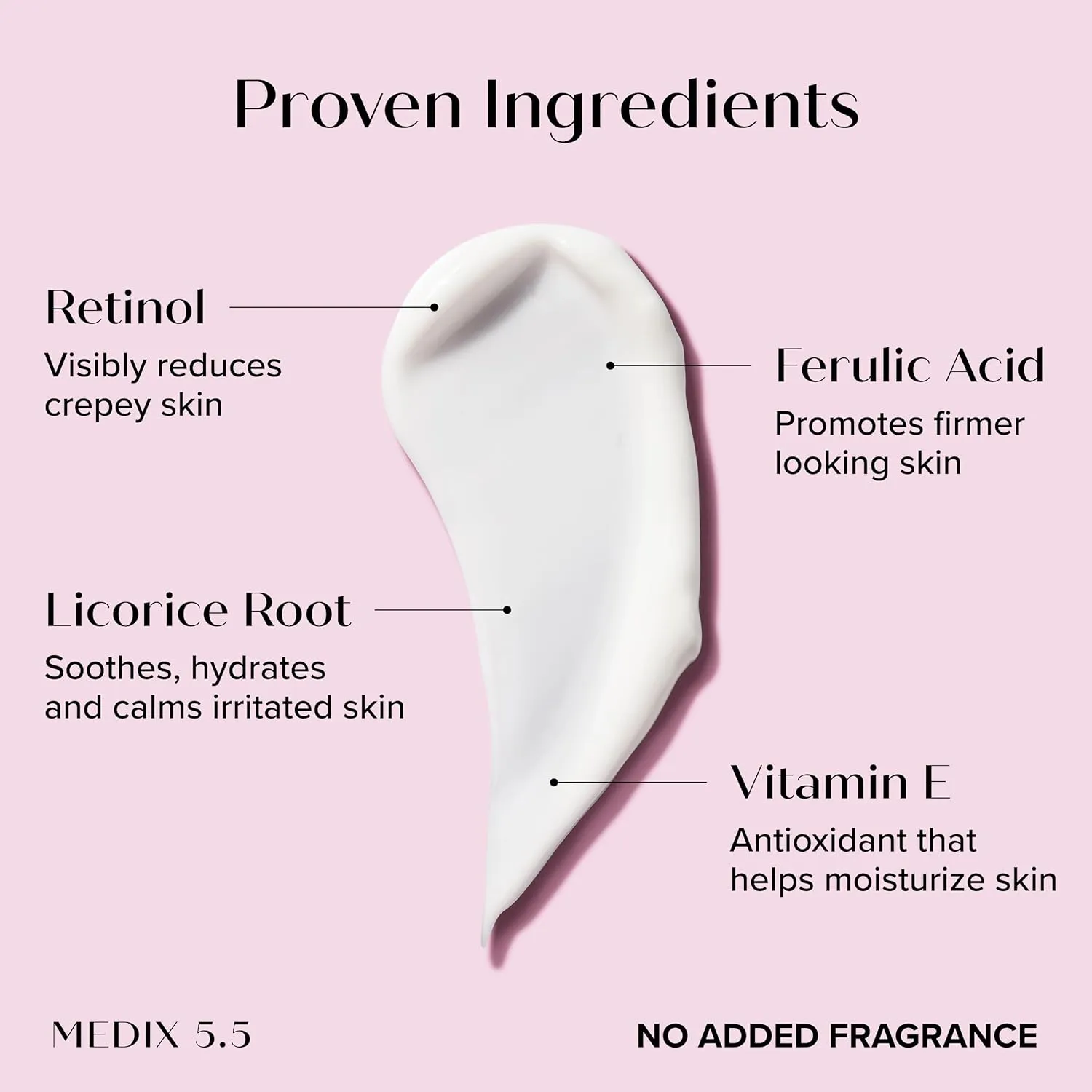 Medix 5.5 Fragrance Free Firming Retinol Body Lotion   Collagen Peptides Cream 2pc Skin Care Set, Crepey Skin Treatment, Anti Aging Body Cream & Face Moisturizer For Crepe Skin, Cellulite, Wrinkles