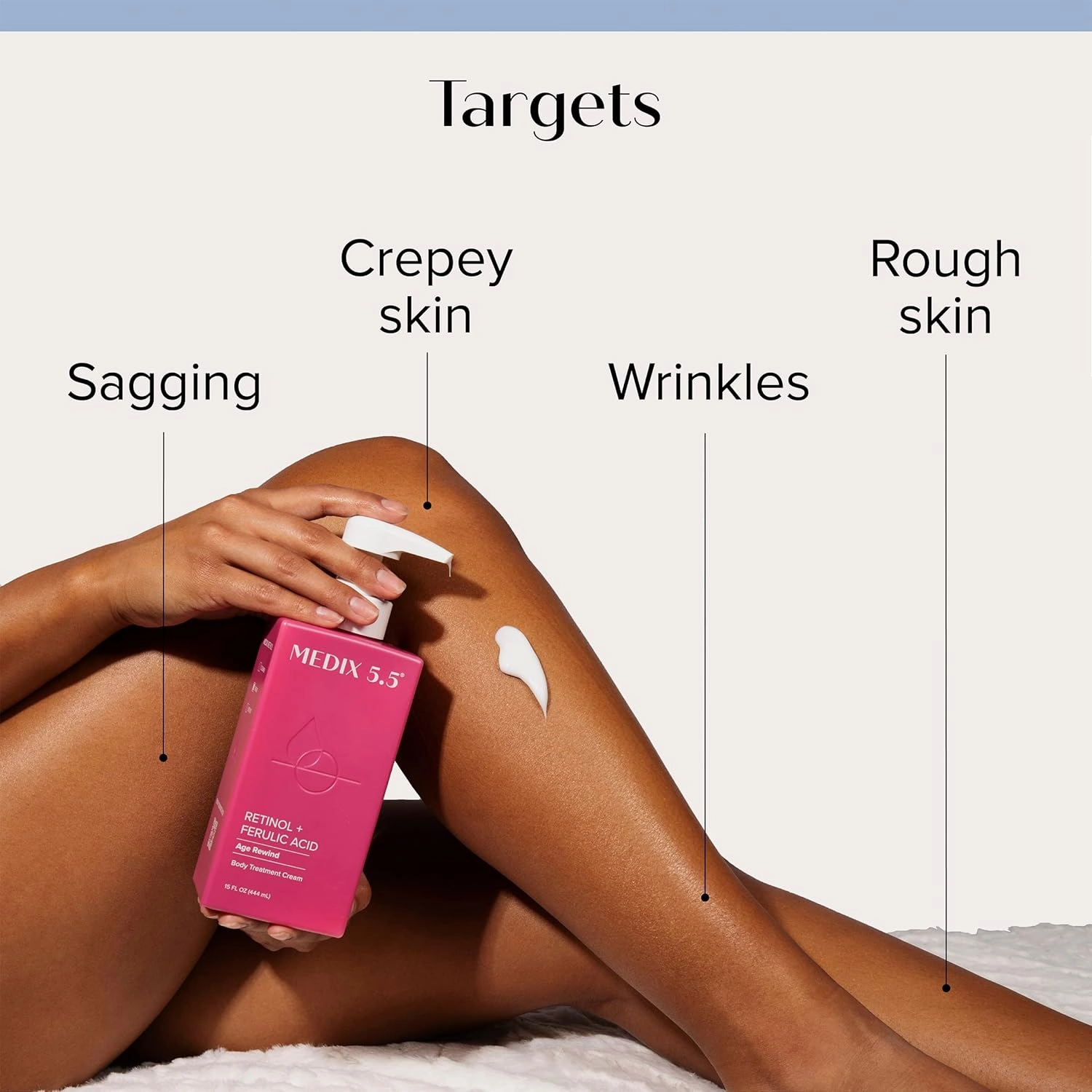 MEDIX 5.5 Retinol Cream   Collagen Cream Skin Care Set Moisturizer Body & Face Lotion | Firming Body Lotion Set Reduces Look Of Sagging Skin, Cellulite, Sun Damage & Crepey Skin For Women, 2PC Bundle