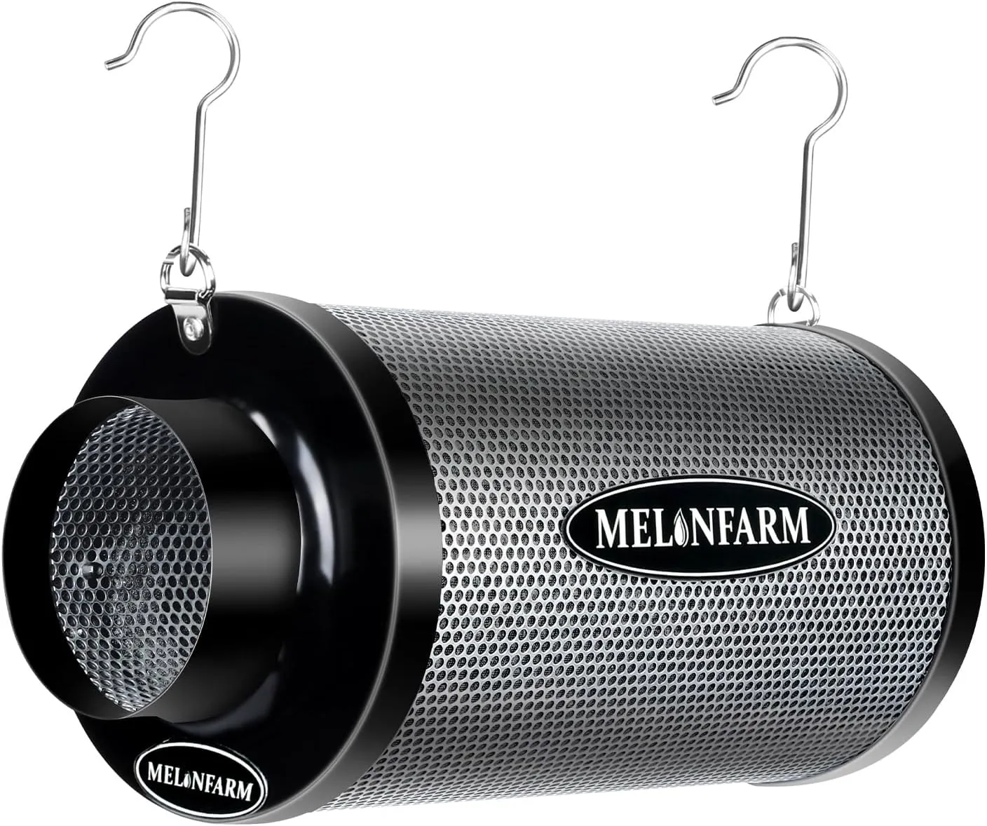 MELONFARM 4 Inch Air Carbon Filter Smelliness Control with Australia Virgin Charcoal, Odor Removal Carbon Filter for Grow Tent, Inline Fan, Hydroponics, Pre-Filter Included, Insulated Flange 4" x 12"