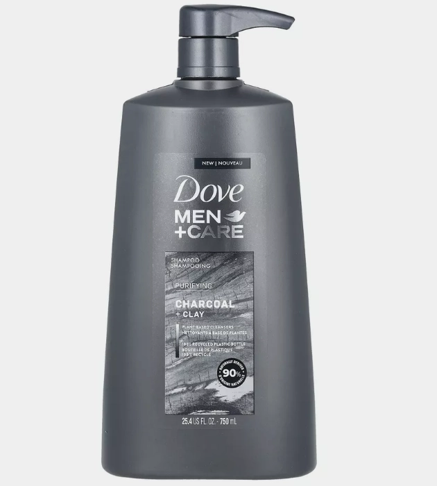 Men   Care, Shampoo, Purifying, Charcoal   Clay, 25.4 fl oz (750 ml)