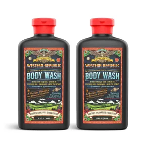 Men's Body Wash (2 Pack) | Aviator's Eucalyptus & Fresh Citrus Scent | Hydrating & Anti-Aging Formula with Aloe, Niacinamide & Hyaluronic Acid (1000ml)