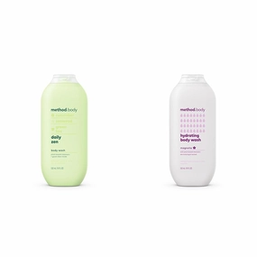 Method Body Wash, Daily Zen Cucumber Green Tea and Hydrating Magnolia Garden, Paraben and Phthalate Free, 18 oz (Pack of 2)
