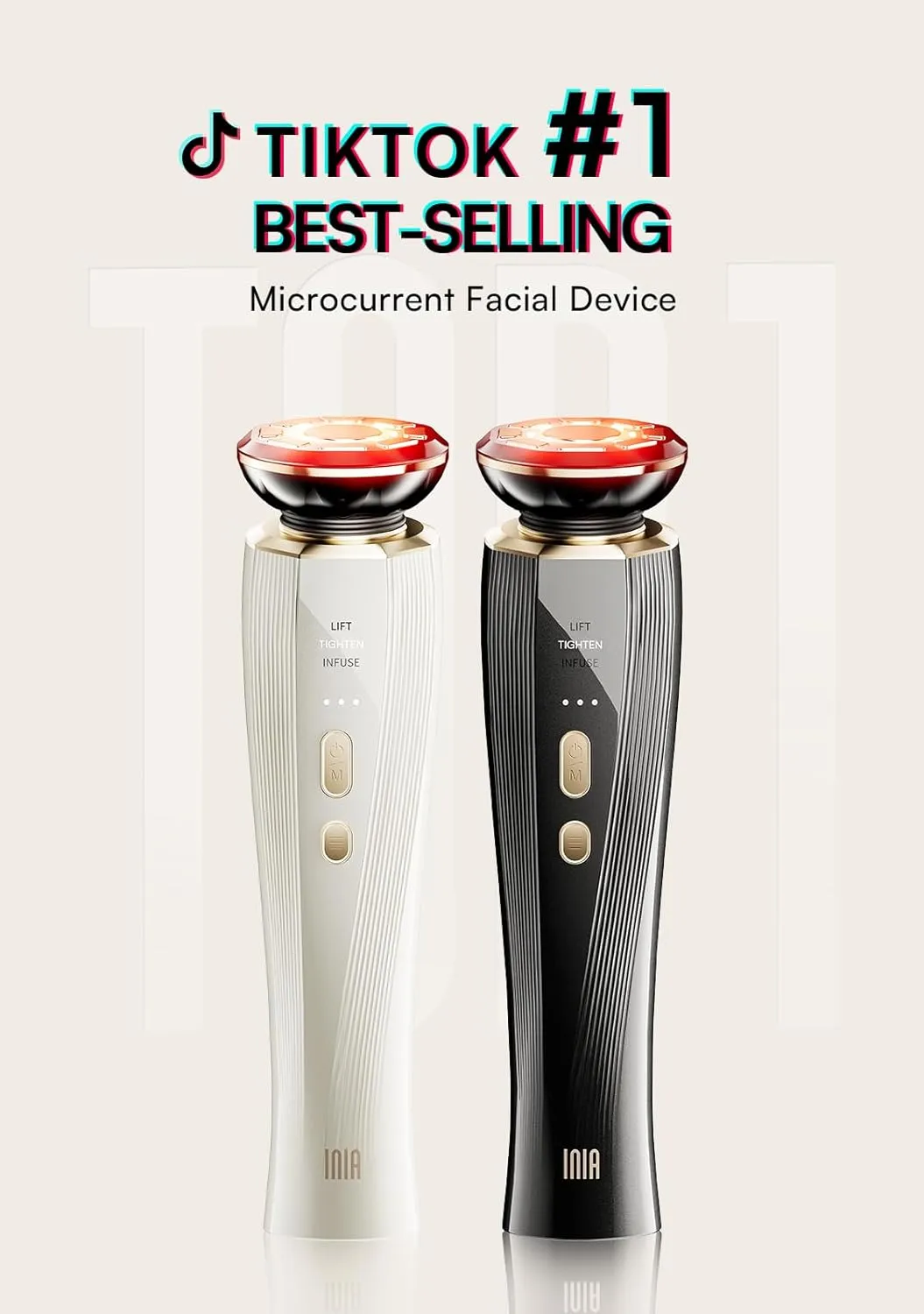 Microcurrent Facial Device, 3-in-1 Facial Massager Red Light Therapy Beauty Device for Face and Neck Skin Rejuvenation Lifting, Tightening, Infusing, Effective Wrinkle and Puffiness Reduction