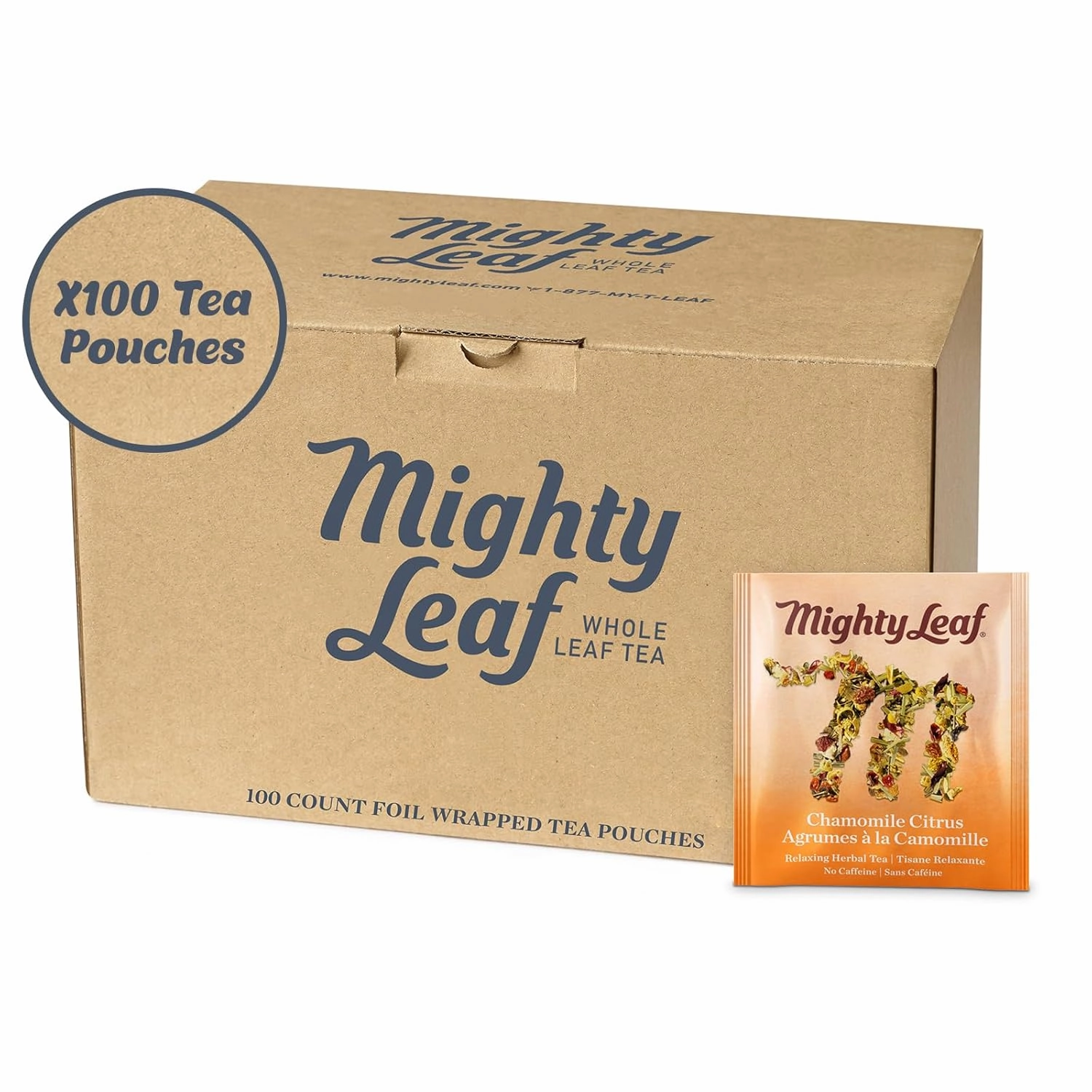 Mighty Leaf Chamomile Citrus Tea, 100 Tea Pouches