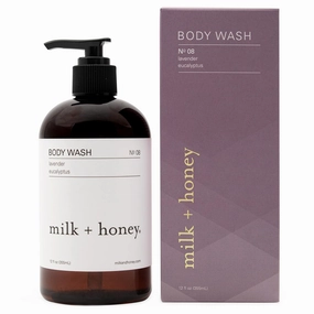 milk   honey Body Wash No. 08 – Lavender   Eucalyptus – Gentle Cleanser for Dry or Sensitive Skin – Natural Aromatherapy Shower Gel for Women & Men – 12 oz