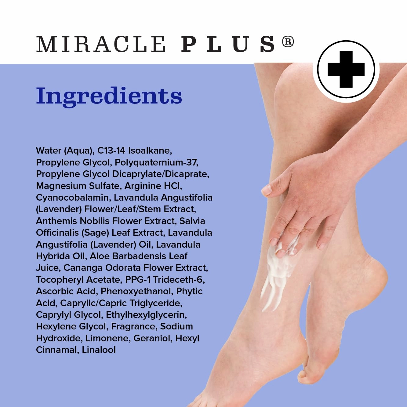 Miracle Plus Magnesium Leg Cream | Magnesium Lotion Calming Leg Cream For Leg Relief | Herbal Moisturizer Topical Body Butter Soothes   Calms Sensations, Itching, & Shaking, 8oz, 3 Piece