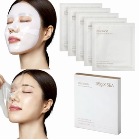 mixsoon Hydrogel Collagen Mask (35gX5ea) Plant-Based Nutrition, Radiance, Hydration All-In-One Firming, Ingredients Absorbing Over Time Korean Bean Essence Korean Collagen Mask