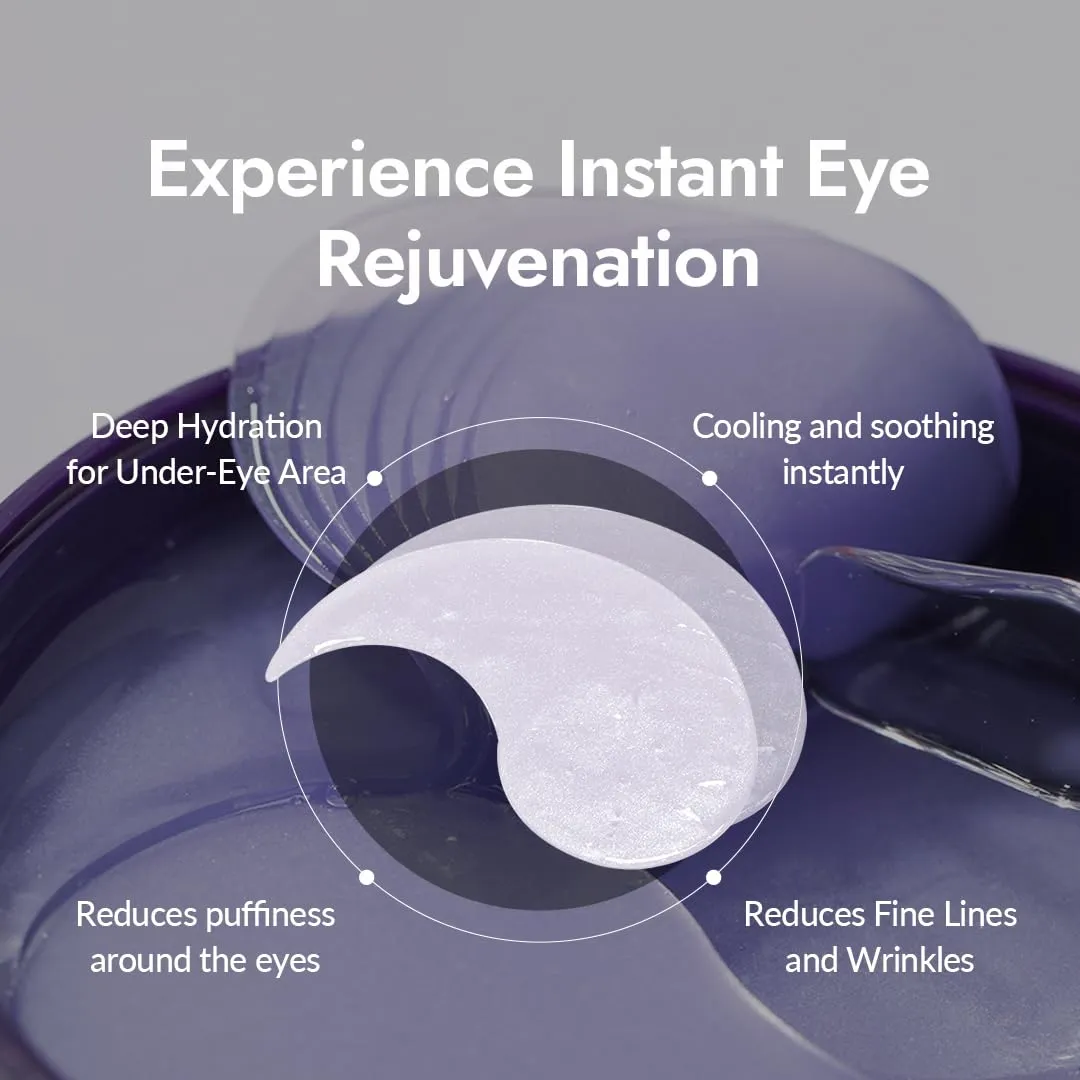 MIZON Collagen Eye Gel Patch with Hydrolyzed Collagen, Caviar, and Chamomile for Firming, Nourishment, and Wrinkle Care – 60pcs –