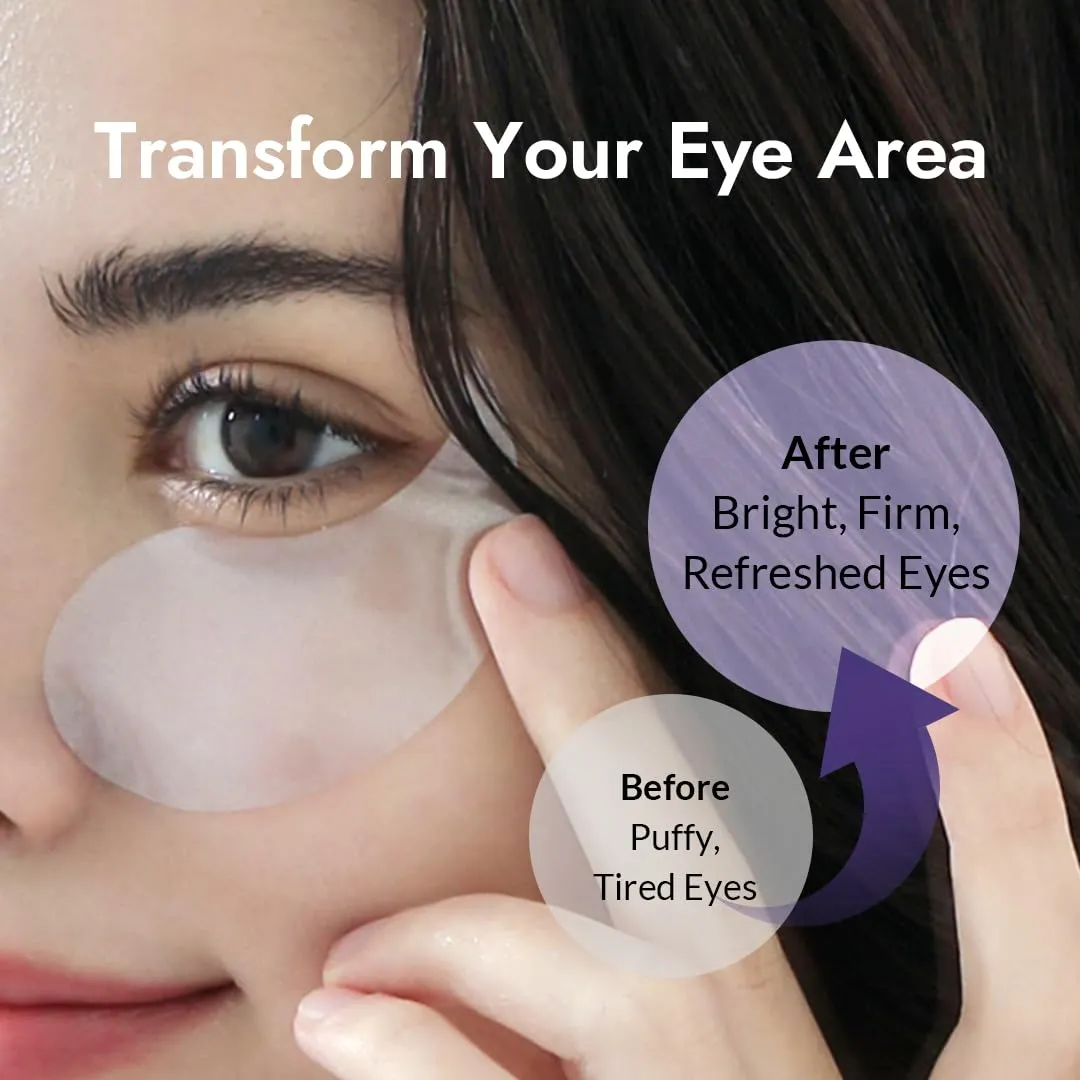 MIZON Collagen Eye Gel Patch with Hydrolyzed Collagen, Caviar, and Chamomile for Firming, Nourishment, and Wrinkle Care – 60pcs –