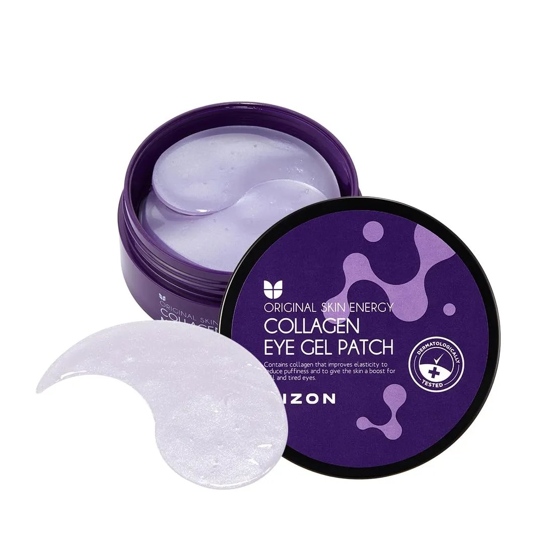 MIZON Collagen Eye Gel Patch with Hydrolyzed Collagen, Caviar, and Chamomile for Firming, Nourishment, and Wrinkle Care – 60pcs –