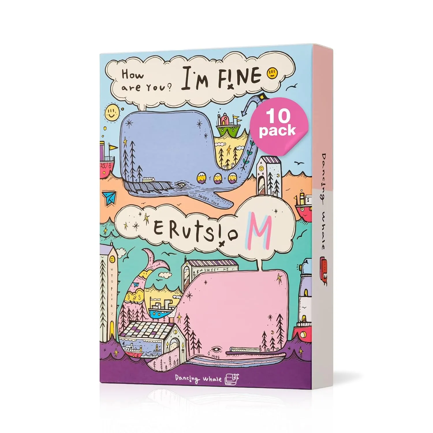 Moisture Mask Pack Plus - K-beauty Face Mask - Hydrating Sheet Mask with Hyaluronic Acid, Aloe Vera, Collagen - Korean Skincare - 10 Sheets (28g each)
