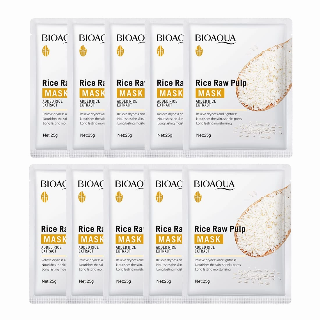 MOND'SUB Sea Fennel Hyaluronic acid Anti-Wrinkle Nourishing Mask, Anti Aging Collagen Skin Care for Wrinkles, Dry Skin & Photoaging - Firming Hydrating Facial Sheet Masks, 10 Pack