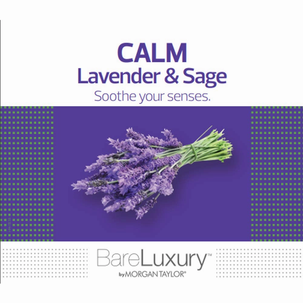 Morgan Taylor BareLuxury Calm Lavender & Sage Soak Jar, 8 oz – Relaxing Pedi/Mani Soak with Lavender & Sage Extracts for Soothing, Stress-Relieving Skin Care.