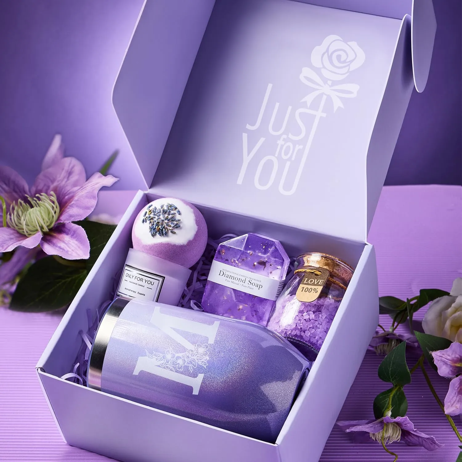 Mothers Day Gifts for Mom Grandma - Relaxing Spa Gift Basket Set, Gifts for Women Who Have Everything, Christmas, Valentine's Day, Galentines Day Gifts, Birthday Gifts for Women Her Friends (M)