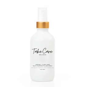 Multi-Purpose Jasmine Pillow Spray - Therapeutic Grade Essential Oils - Calming - Freshens Curtains & Upholstery - Mist into Shower Stream - Glass Bottle (Jasmine   Clary Sage)