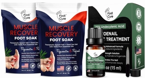 Muscle Relief Foot Soak with Epsom Salts - All Natural Salts for Post Workout Recovery - Softens Calluses with Toenail Repair Solution