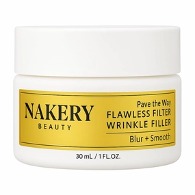Nakery Pave The Way Flawless Filter Wrinkle Filler, Anti Aging Face Cream for Women, Instantly Smooths Deep Wrinkles, Blurs Imperfections, Skin Tightening Primer, Clinically Proven Formula Made in USA