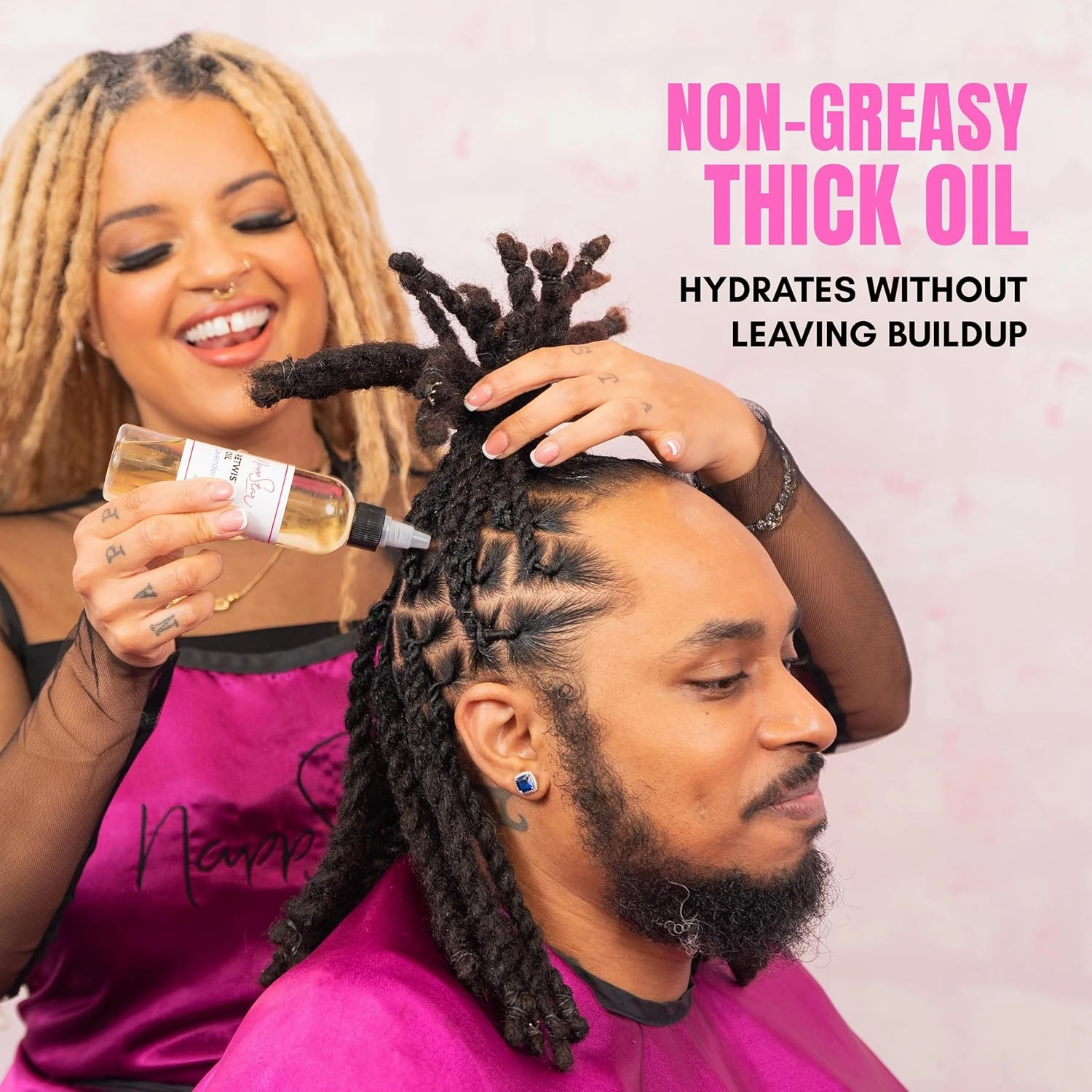 NappStar Retwist Oil, Lavender Scented Smell Good Loc Oil, Aromatic Hair Care for Dreadlocks with Moisturizing Base, 4 Fl Oz