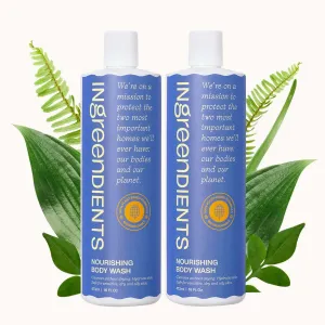 Natural Body Wash With Organic Ingredients - Moisturizing For Dry and Sensitive Skin, Vegan, Cruelty Free, Sulfate Free, Betaine Free (2 x 16 FL. Oz)