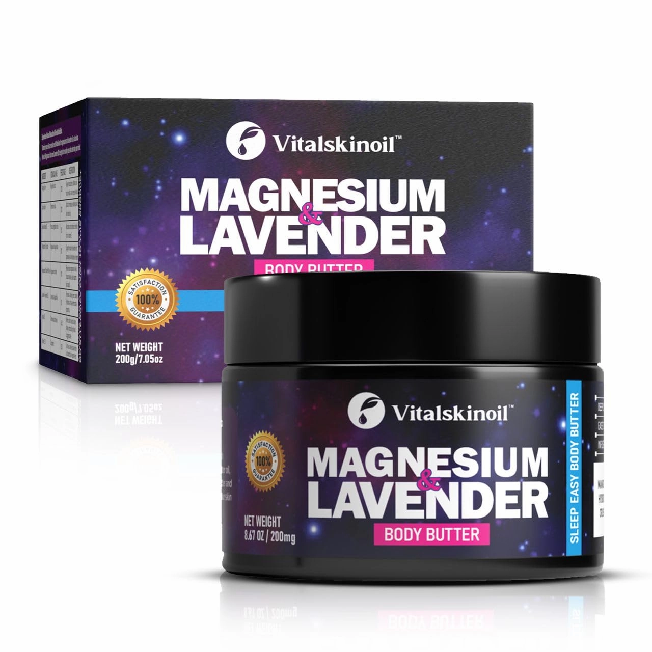 Natural Topical Magnesium glycinate body cream, lotion for nighttime and bedtime, tired legs soothing relief, magnesium chloride muscle butter . 8.67 oz, relaxation Sleep Easy Formula with lavender