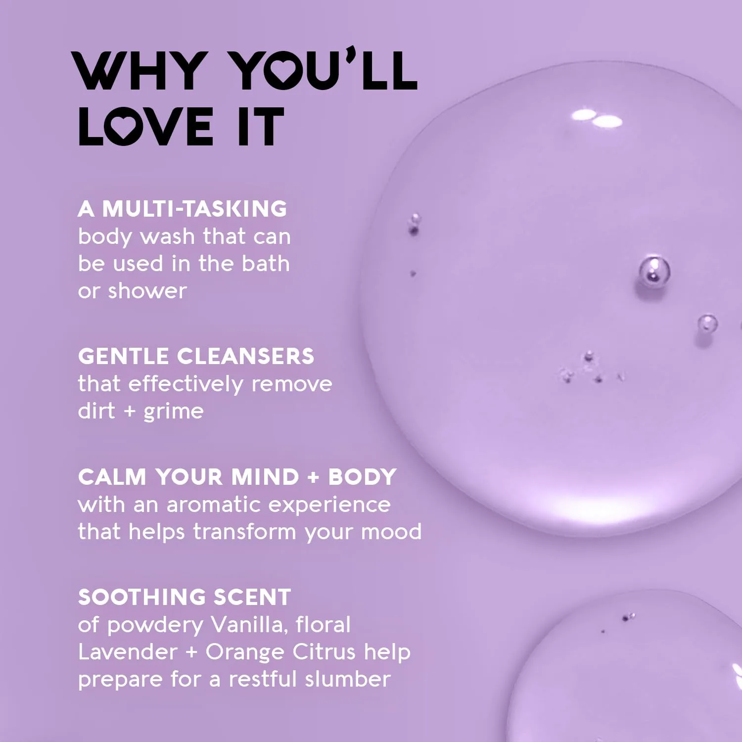 Nature's Beauty Lavender Chamomile Sleep Body Wash for Women Multi-Pack- Gentle Bath   Body Cleanser, Sooth and Calm Combination to Dry Skin Made w/Coconut, Jojoba   Moringa Seed Oils 16floz (2 Pack)