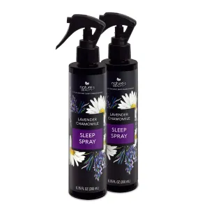 Nature's Beauty Lavender Chamomile Sleep Spray Multi-Pack - Sleep Well   Relax with Premium Grade Room   Pillow Spray, Made w/Coconut, Jojoba   Moringa Seed Oils, 6.76 fl oz (2 Pack)